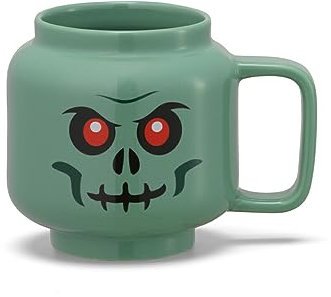 Room Copenhagen Tazza in Ceramica LEGO® Grande - verde Skeleton - 530 ml Design Divertente, Regalo Perfetto per Uomini, Donne e Bambini, Lavabile in Lavastoviglie