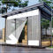 Rideau De Bâche Transparent Extérieur Imperméable,Pergola Gazebo Patio Carport Panneau De Bâche Claire Blanche,Avec Porte Zippée,Rideaux Étanche,Bâche De Séparation Pvc,W×H-4×2.5m(13.1*8.2ft)
