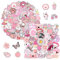 100 Pcs Pink Cute Stickers Pack,Waterproof Self-Adhesive Vinyl Stickers,Various Patterns Aesthetic,for Laptops Water Bottles Girls Teens Scrapbooking Journaling