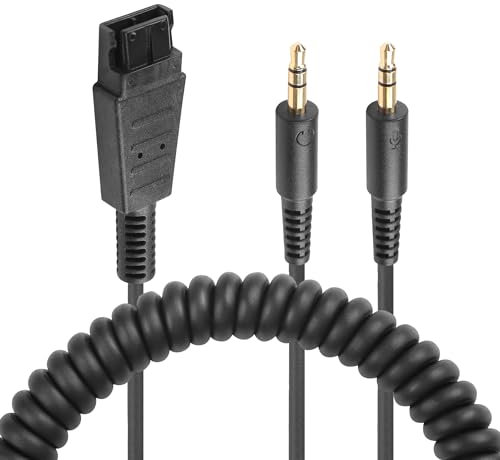 SinLoon QD vergoldetes Kopfhörerkabel auf 3,5 mm Schnelltrennkabel, Doppelstecker 3,5 mm in der Soundkarte auf PC Computer, vergoldetes Kopfhörerkabel, 10 FT