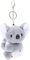 Theaque Porte-clés koala en peluche, clips de sac koala, porte-clés en forme d'animal pour porte-clés de sac, gris, taille unique