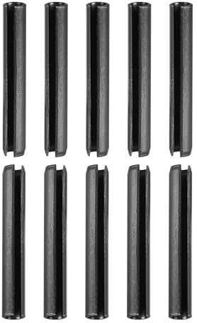 DTGN 6mm x 40mm(DxL) Geschlitzt Feder Pin - 30Pack - Gut für Haus Maschinenverschluß - 65Mn Feder Dübel Spannung Rolle Pin - Schwarz