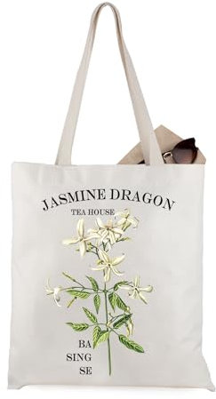 JTOUK Uncle Iroh Lover Geschenk Jasmin Dragon Teehaus Tragetasche für Fans Fandom Merch, Jasmine Dragon Tote EU, 13.78 inch x 14.96 inch, Large