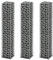 Rantry Gabionen-Set 3-TLG. Steinkorb Drahtkorb Steingabionen Gabionenkorb Gabionenhaken Gabionenwand Gabionen Zaun Gabionenkörbe Verzinkter Draht 25×25×150 cm