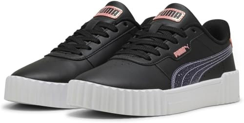 PUMA Mädchen Carina 3.0 Blurry Dreams Jr Sneaker, Puma Black Lavender Alert Pink Fruit, 38 EU