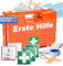 3x Erste Hilfe Koffer - DIN 13157:2021 Kasten & 5x Aufklebern - Verbandskasten orange - inkl. Wandhalterung (3)