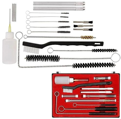 Pyanegn 23PCS Professional Sprayer Cleaning Brush Cleaning Kit Cleaning Tool Paint Brush Cleaning Oil Plastic+Metal