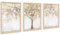 3 Pcs Mit Rahmen Baum Leinwand Bilder Kunstdrucke Leinwand Malerei Poster Baum des Lebens Bild Wanddeko Wandbilder Wohnzimmer Schlafzimmer Dekorationen 90x40cm (12x16x3pcs) (Kein Plexiglas)