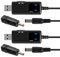 2 Stück Power USB-Boost-Konverter DC 5 V auf 9 V 12 V Step-Up-USB-Kabel DC 5 V Boost auf 9 V 12 V Spannungswandler 1 A Transformator Leistungsregler-Leitung LED-Anzeige mit 3,5 x 1,35 mm Stecker