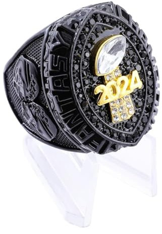 MCBEAN Fantasy Football Championship Ring 2024 Schwerer FFL Champion Ring Rugby Souvenir Sammlerstücke Desktop Ornamente Jungen Männer Papa Alumni Freunde Fans,11#