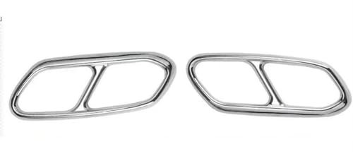 DKPMWD Auspuffblenden 2PCS Für Volvo Für XC90 Für S90 Für XC60 14-19 Edelstahl Dual Auspuff Endrohr Aufkleber Abdeckung Endrohre(2014-2017)