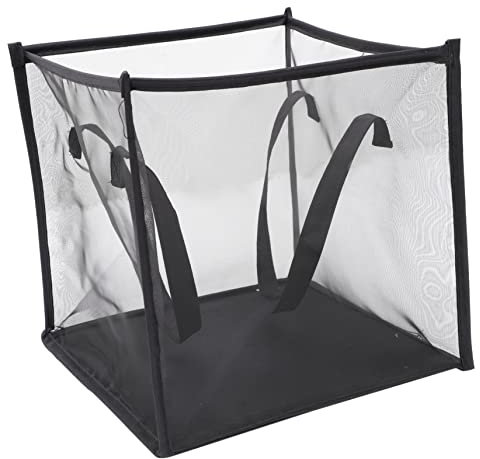 WHAMVOX Netzgewebe Wäschekorb Zusammenklappbarer Wäschesammler Wäschenetzbeutel Mit Griffen Für Schmutzwäsche Leicht Zu Tragen Und Platzsparend