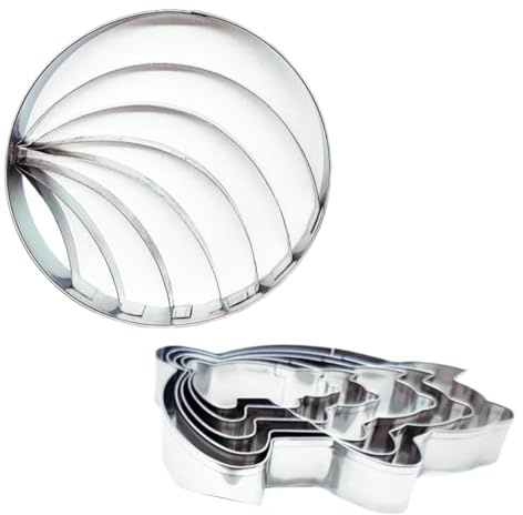 Moule à biscuits de Noël en acier inoxydable - emporte-pièces en acier inoxydable, pour 9,84x4,72x1,26 pouces | Moule de tampon de cuisson en forme de coquille pour pain et biscus