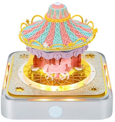 Asuinxurr 3D-Notizblöcke, Papier-Tischkalender 2025, 2025-Kalender, 3D-Notizblock, Artopad, Schnitzerei, Geschenk, Schreibtisch-Dekoration mit LED-Leuchten