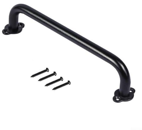 Whychstore Elegante tirador de puerta negro mate para puertas corredizas de granero y pasamanos