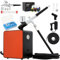 Compresseur Aerographe Complet Kit avec Peinture Acrylique, Kit Aérographe Double Action avec Démarrage et Arrêt Automatiques Compresseu pour Nail, Peinture, Modelisme, Tatouage, Maquillage, Gâteaux
