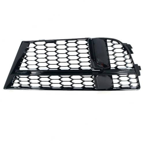 Compatibile con Audi A3 S3 2017-2020 Telaio fendinebbia modificato Griglia nera Paraurti anteriore Sotto griglia Copertura fendinebbia(Left)