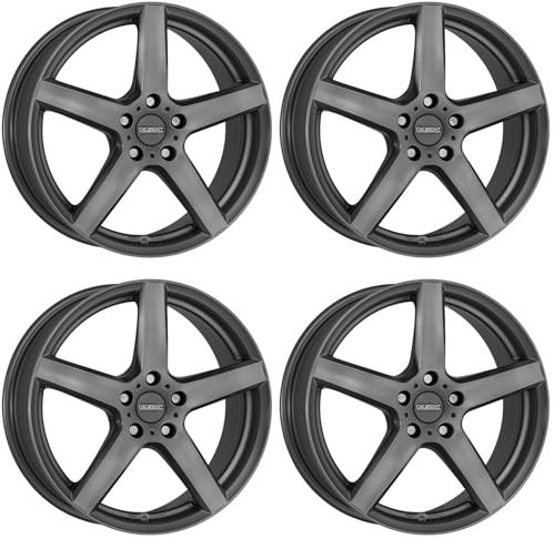 4x Dezent Felgen TY graphite 6.5Jx16 ET50 5x108 kompatibel mit Ford C-Max Focus Kuga Mondeo Puma Tourneo Connect Transit Connect