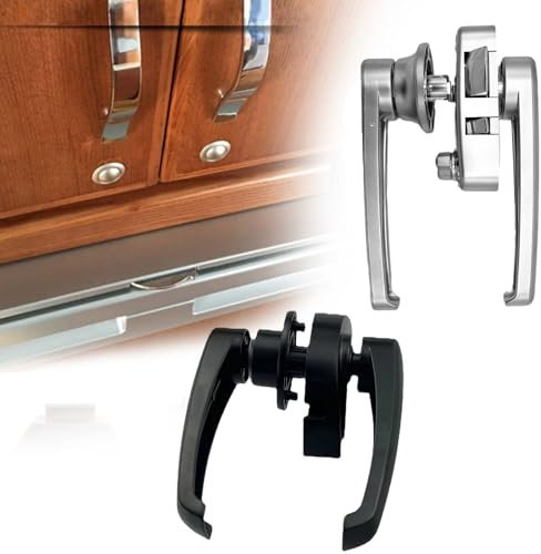 Greabuy Cerradura de puerta de metal para baño, cerradura de puerta de baño, cerradura de perilla para autocaravana, barco