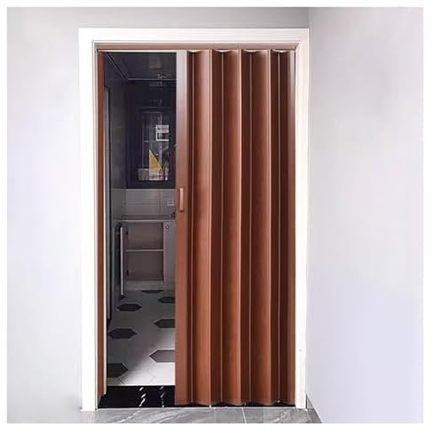 Porte coulissante, Porte Pliante accordéon Porte Accordéon Pliante, Rideau De Porte De Placard, Porte Accordéon Suspendue 80 90 100 150 190 Cm, Porte Coulissante Accordéon Intérieure Pour Armoire(Brow