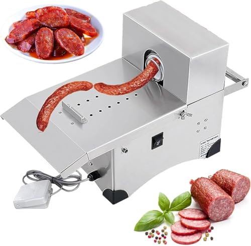 LESBJFDM Poussoir à Saucisses Electrique 10L, Machine à Faire des Saucisses Electrique, Appareil Electrique de Saucisses Maison, Presse à Saucisses Motorisée, pour Usage Professionne