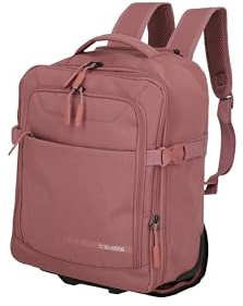 Travelite Rucksack KICK OFF, Laptopfach 15,6 Zoll, Handgepäck Rucksack mit Rollen und Teleskopgestänge, vielseitiger Reiserucksack, 30 x 40 x 20/23 cm, 24/28 L