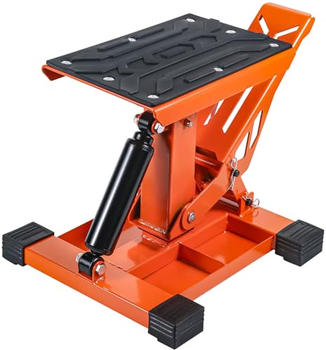 Motorradhebebühne 400 kg mit 3 Werkzeugablagen und Fußpedal Hydraulisch