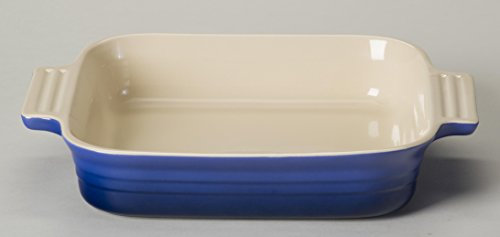 LE CREUSET Steinzeug Auflaufform quadratisch 23 cm Kobaltblau