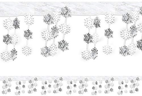 Amscan 671015 - Hängedekoration Let it Snow, Größe 365 x 30,5 cm, aus Folie, Girlande, Schneeflocken, für Weihnachten