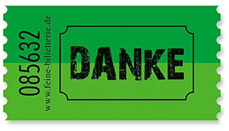 corpus delicti :: Danke – 100 Stück Wertmarken fürs Leben von der Rolle – EIN Bon für alle Fälle