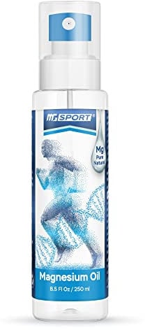 MGSPORT Magnesiumöl Spray 250 ml - Reines & 100% natürliches Magnesiumchlorid aus dem Toten Meer ohne Konservierungsstoffe, Hilft bei Muskelverspannungen & Wadenkrämpfen