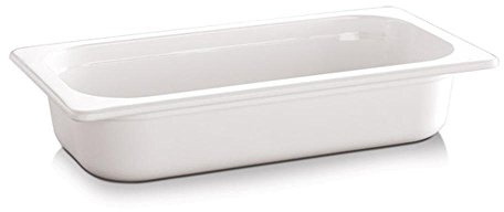 APS 84303 GN 1/3 Behälter ECO LINE, 32,5 x 17,6 cm, Tiefe 100 mm, 2,7 Liter, Melamin, weiß