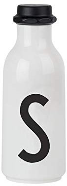 Design Letters Persönliche Trinkflasche Weiß (S) | BPA-Frei | 500 ml | Tritan Wasserflasche im Nordisches Design | Auslaufsicher | Spülmaschinengeeignet | erhältlich von A-Z