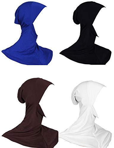 GladThink Frauen Muslim Mini Full Cover Hijab Caps Islamische Schal 4 Stück Set No.8