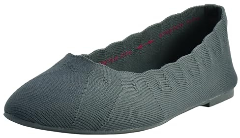 Skechers Women's Cleo Bewitch Ballet Flat,Charcoal,7 M US