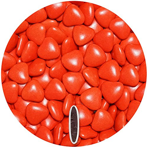 EinsSein 0,5kg Schokoherzen Dragees medium rot glanz Gastgeschenke Hochzeit, Taufe, Kommunion, Kindergeburtstag | Schokodragees, Dragees in Herzform bzw. Schokolinsen als Ersatz für Hochzeitsmandeln