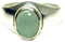 jewelryonclick 2 Karat Cabochon Aquamarin natur Sterling Silber für Männer Bold Ring Größe UK J 1/2 ? Z - 62 (19.7)