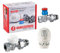 Heizkörper Ventil Set Giacomini R470F Thermostatkopf Thermostatventil 1/2 - Gerade, Detentor