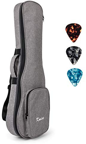 Custodia morbida per ukulele con doppia cinghia e 3 plettri per ukelele 30 inch