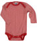 Cosilana, Baby Body Langarm, 70% Wolle, 30% Seide (Rot/Natur, 98-104)
