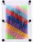 Cikonielf 3D Pin Art Jouet Rainbow Impression Jouet Bureau À Domicile Jouet Éducatif De Bureau Pin Art Sculpture Jouet pour Enfants Adultes (Transparent Middle)