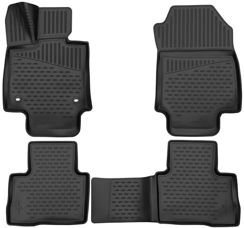 Walser XTR Gummi Fussmatten Auto für Toyota RAV 4 V (A5, H5) 2018-Heute, 100% passgenaue Auto Fußmatten, robuste Universal Fußmatte Auto, Gummimatten Auto, Auto Fussmatten Gummi