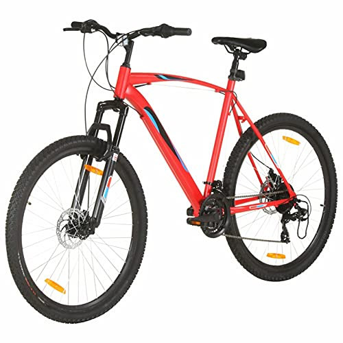 Tidyard Mountainbike mit Kettenwechsler Scheibenbremsen Schnellspann-Sattelstützenklemme Fahrrad Sportfahrrad 53cm Rahmen 21 Gang 29 Zoll Rad Rot