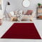 Fashion4Home Teppich Wohnzimmer – Einfarbig, Uni Teppich fürs Kinderzimmer, Schlafzimmer, Arbeitszimmer, Büro, Flur und Küche - Kurzflor, Rot, Größe: 140x200 cm