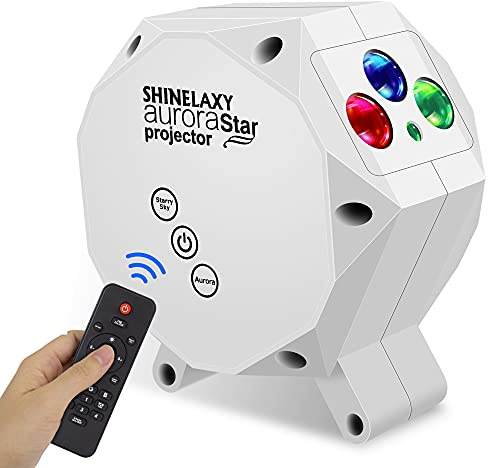 Shinelaxy Star Projector, Galaxy Sky Lite RGB Nebula Cloud Projector Night Light with Music Speaker and Remote Control for Kids Bedroom and Gift