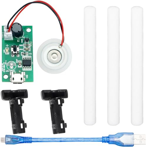 Youmile Micro USB Módulo Humidificador, 20mm 5V Circuito Impreso Atomización Módulo Ultrasónico Atomizador Mist Maker Driver, con soporte de cable Micro USB 10mm hisopo de algodón