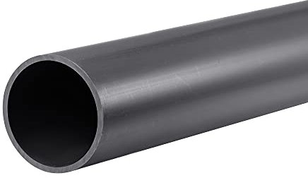 sourcing map Tube rond rigide en PVC - 36 mm x 40 mm x 0,35 m - Gris foncé - Résistant aux impacts pour tuyau d'eau, travaux manuels