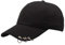 bibididi Unisex Korean Harajuku Baseball Cap mit Metallringen Hip Hop Verstellbarer Papa Hut,DREI-Ring Baseball Cap,Schwarz