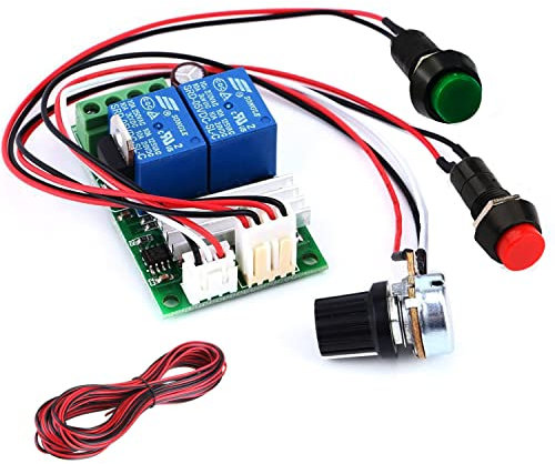 RUNCCI-YUN DC Motor Velocidad Controlador 6V 12V 24V 3A,elocidad Controlador 12v,regulador de voltaje,Interruptor Reversible Ajustable