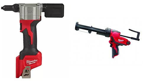 Milwaukee Nietzange Kompakt 12 Volt - ohne Akku M12 BPRT-0 Rot und Schwarz & Akku-Kartuschenpresse M12PCG/310-0 12 V - XXX, 1 Stück, 4933441783
